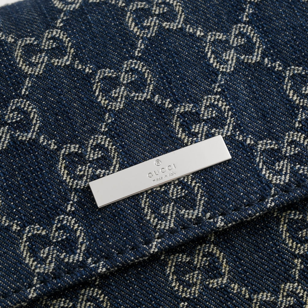 GUCCI GG Madison Denim Shoulder Bag-874744