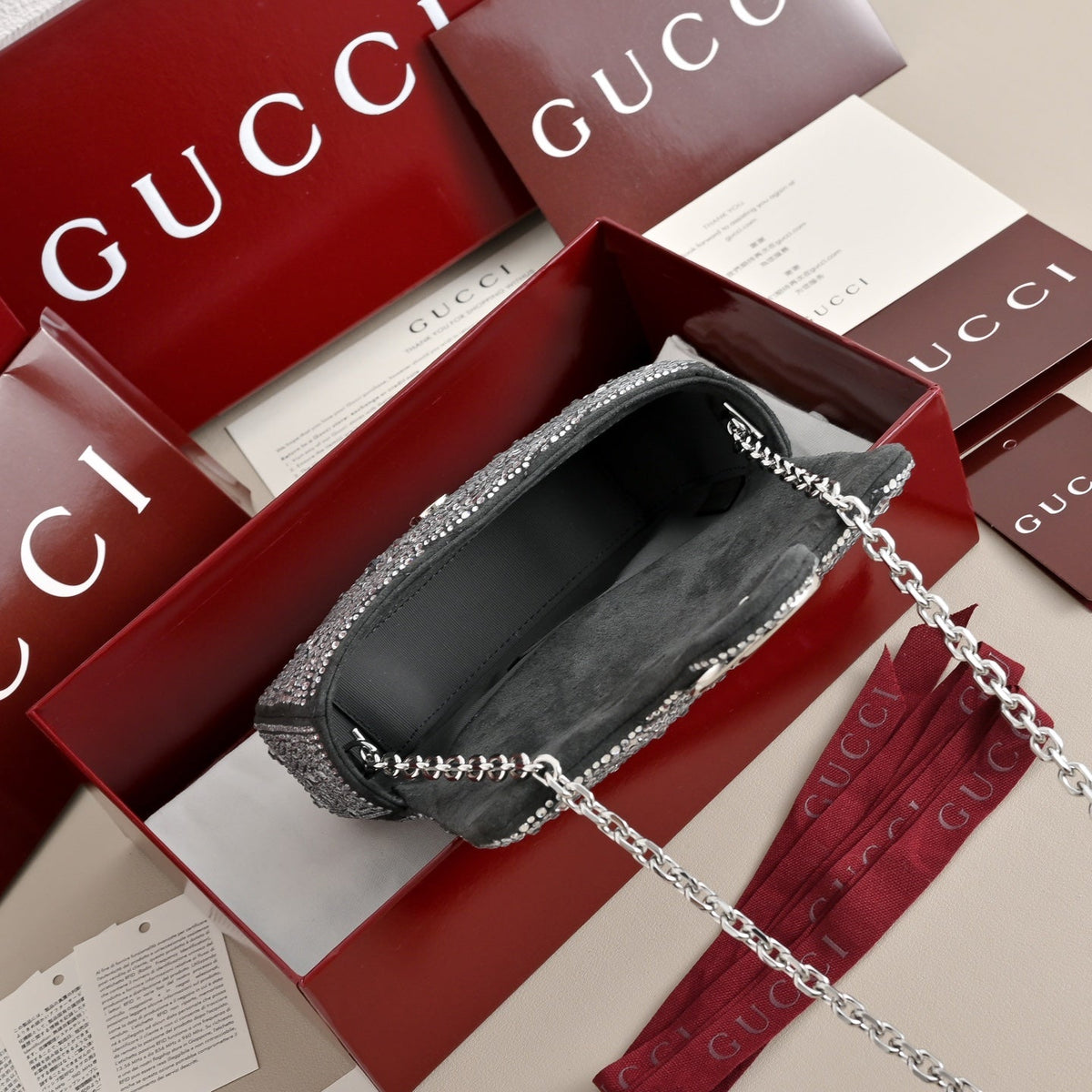 GUCCI GG Marmont Crystal Shoulder Bag-841290